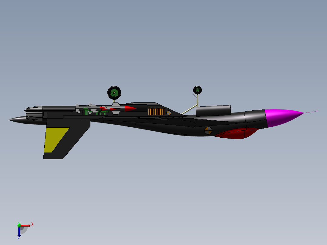 俄罗斯su27战斗机 3俯视图