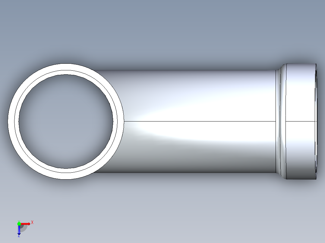 船舶管路系统S9_SeaDrainPLUS_LongTurnTee-SxSxS_37E173003_3in Sea Drain Plus - Long Turn Tee - SxSxS俯视图