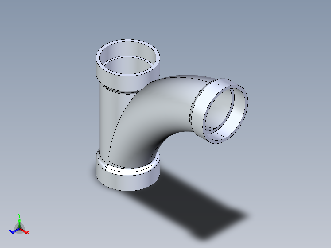 船舶管路系统S9_SeaDrainPLUS_LongTurnTee-SxSxS_37E173003_3in Sea Drain Plus - Long Turn Tee - SxSxS正等轴测图