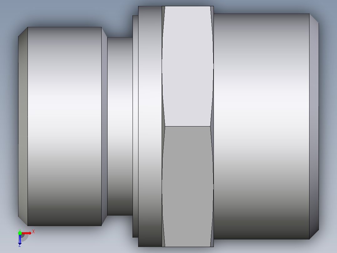 卡套式工业通用硬管接头EO_Male_Stud_connector_GE22LREDOMDCF俯视图