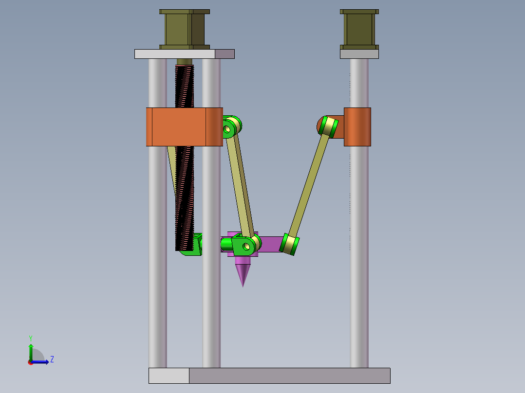 三轴丝杆机构左视图