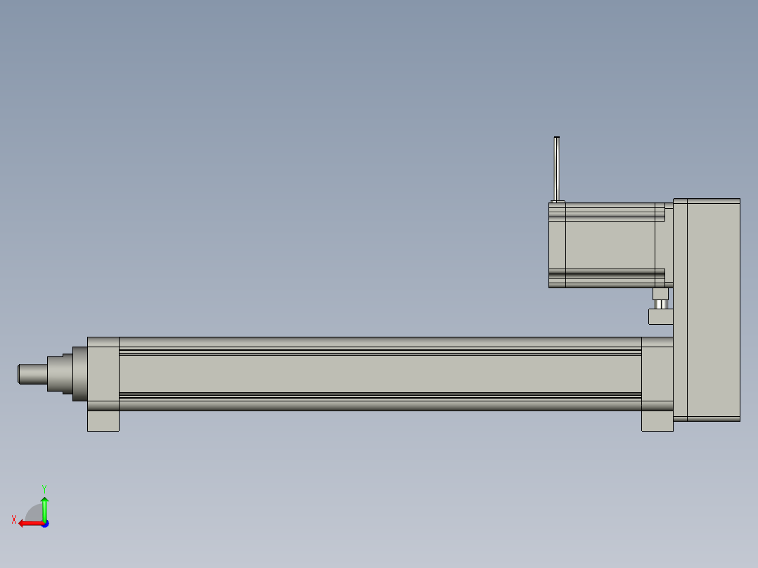 FXKD075侧法兰折返电动缸负载后视图