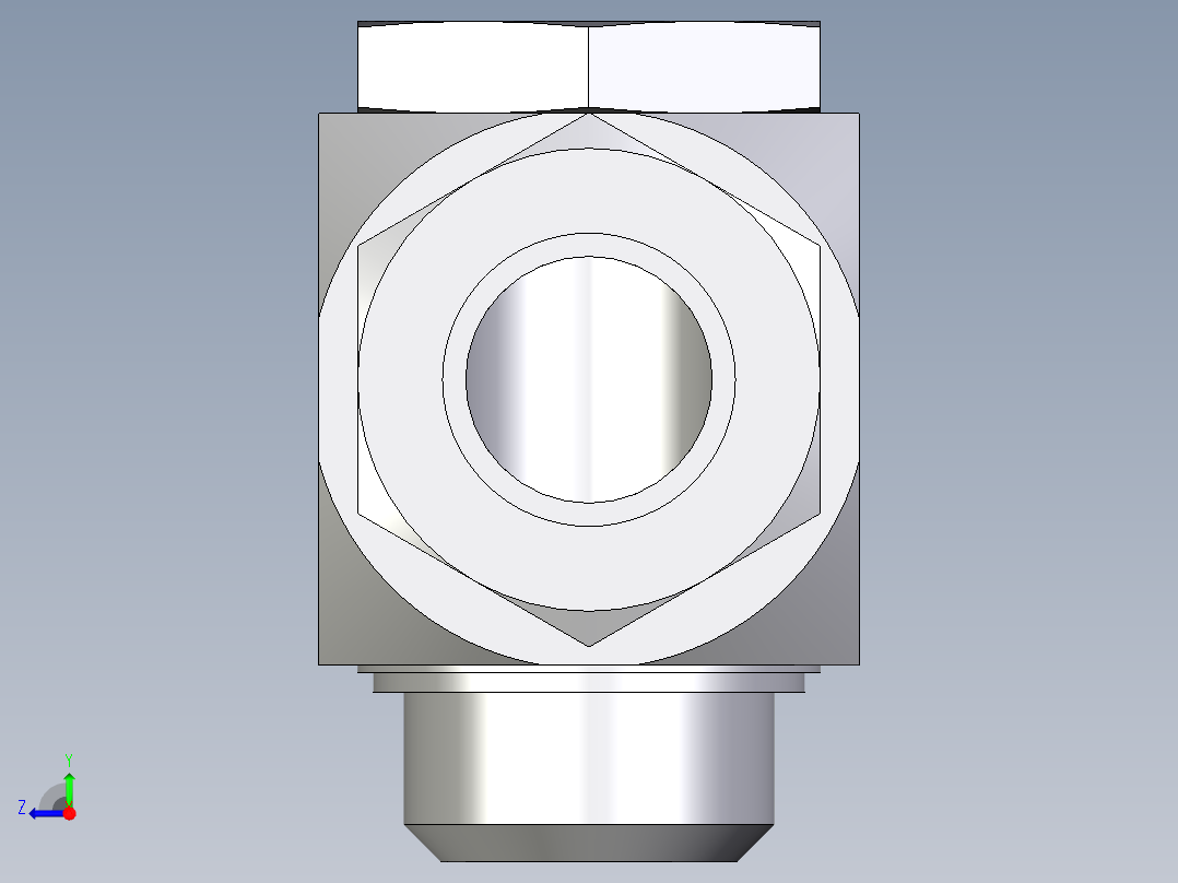卡套式工业通用硬管接头EO_High_pressure_banjo_elbow_WH38SMKDSCF右视图