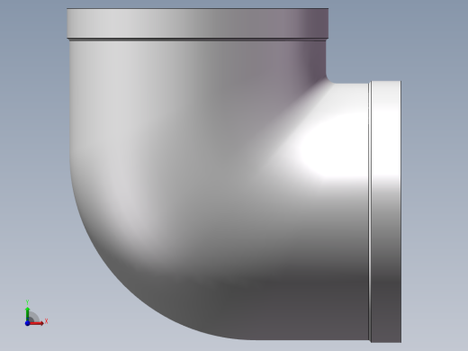 弯头-90°等径 DN100前视缩略图