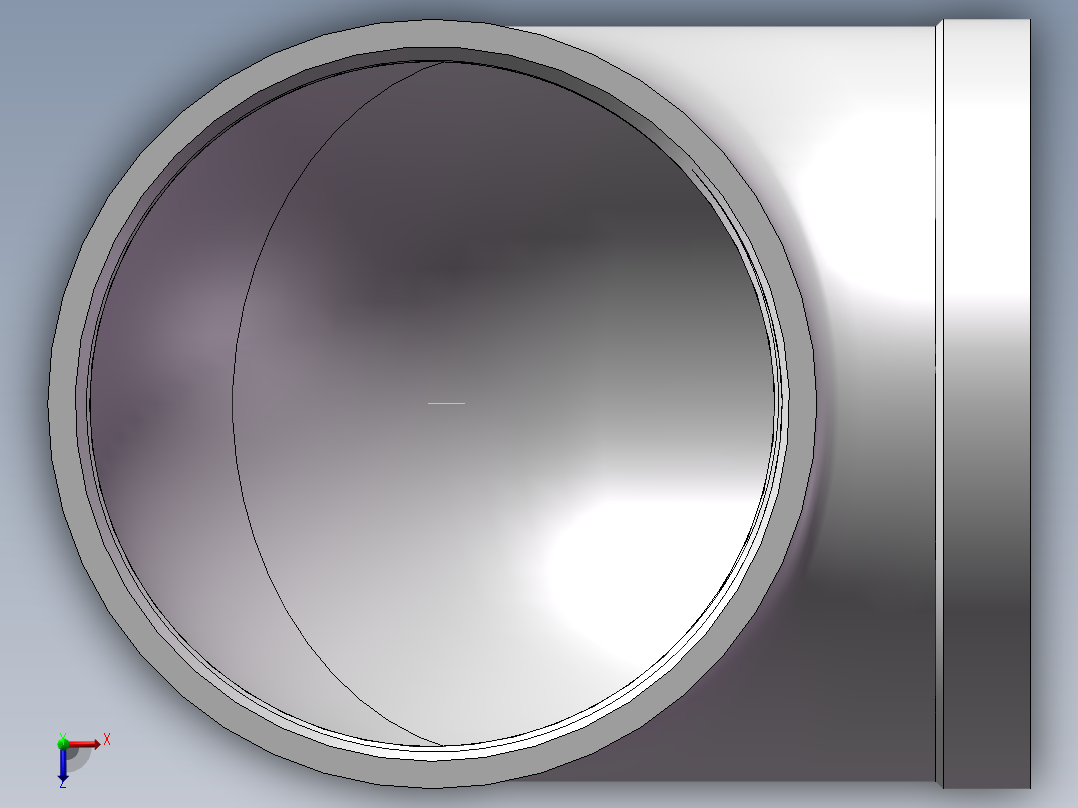 弯头-90°等径 DN100俯视图