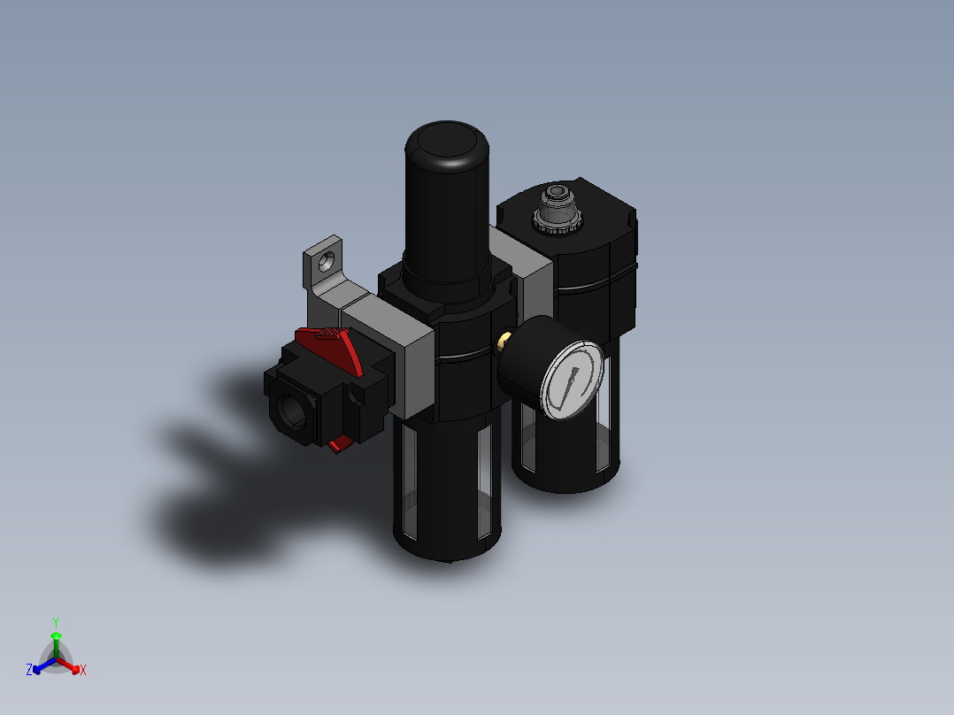 KIT FILTRO REGULADOR LUBRIF. DRENO AUTO 1-2 (BL74-XXX)主视图