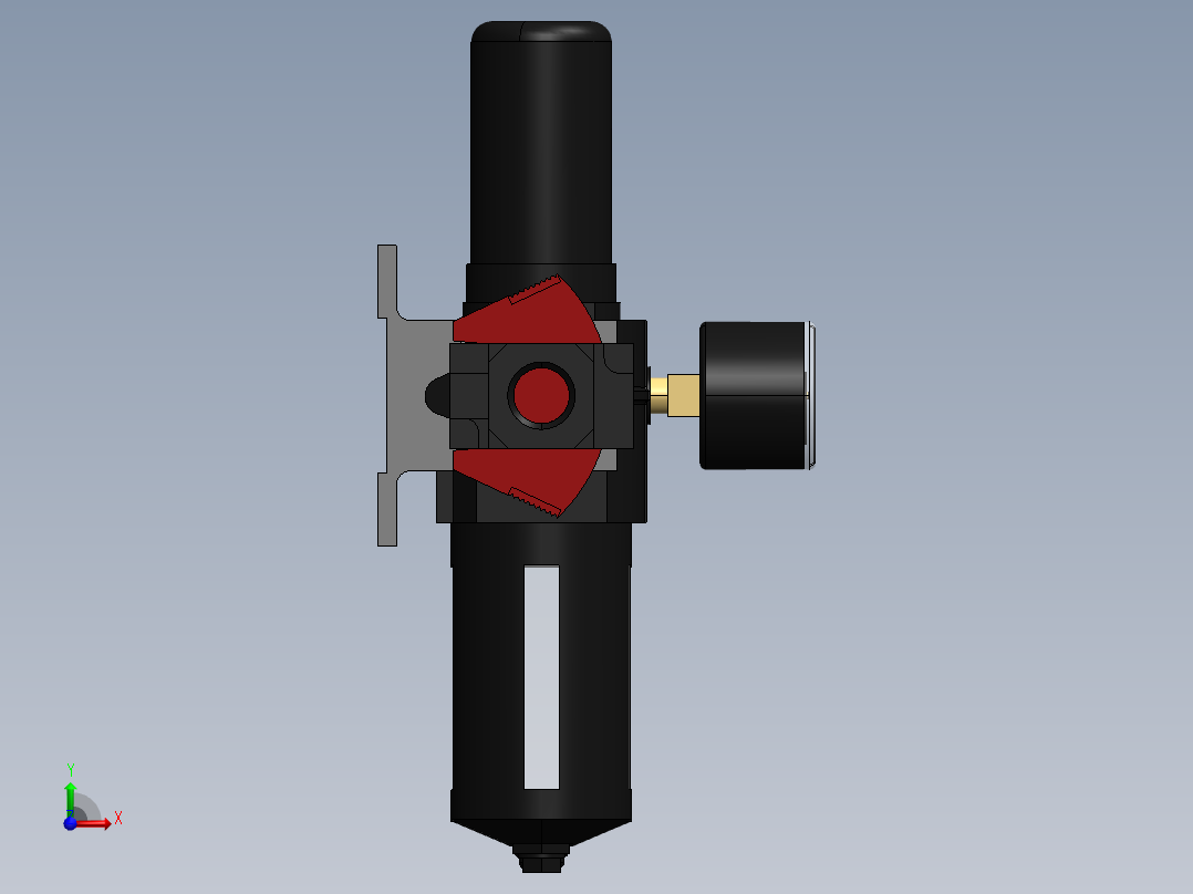 KIT FILTRO REGULADOR LUBRIF. DRENO AUTO 1-2 (BL74-XXX)前视图