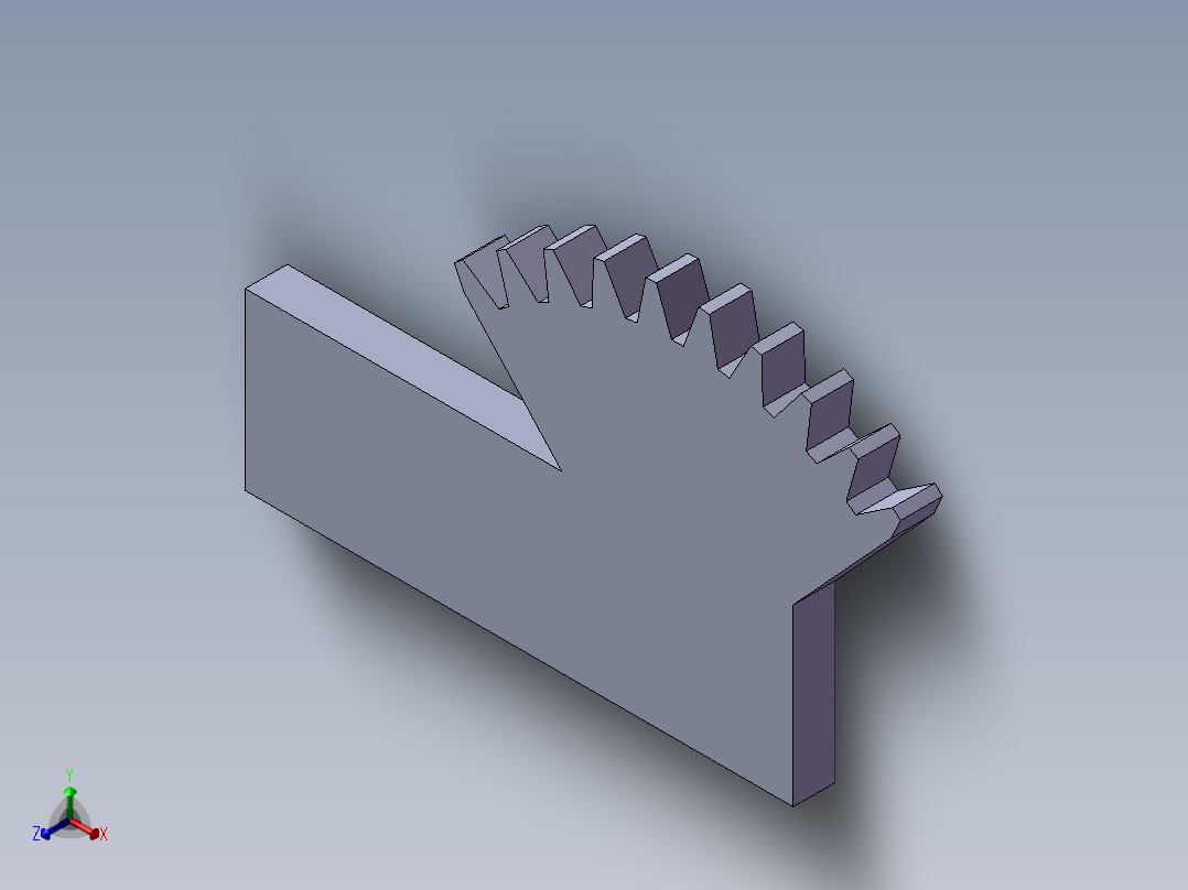 S31 扇形齿轮正等轴测图