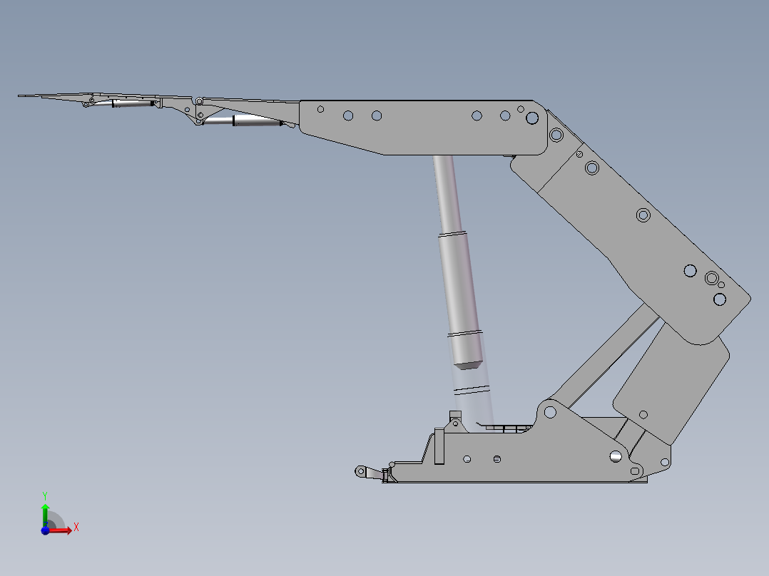 掩护式液压支架1415020前视图