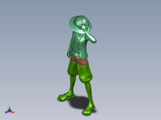 笑脸大笑路飞二次元模型主视缩略图