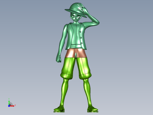 笑脸大笑路飞二次元模型前视缩略图