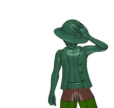 笑脸大笑路飞二次元模型