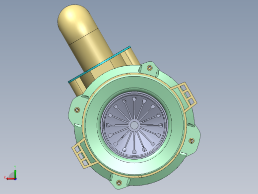 食品垃圾处理器设计（三维图+CAD图纸+说明）后视缩略图