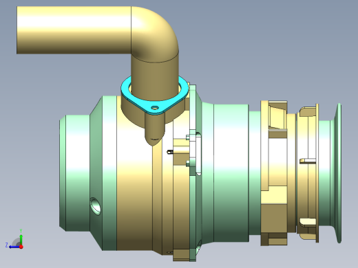 食品垃圾处理器设计（三维图+CAD图纸+说明）右视缩略图