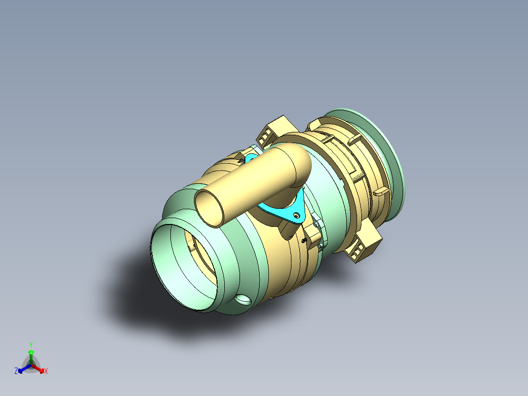 食品垃圾处理器设计（三维图+CAD图纸+说明）正等轴测图