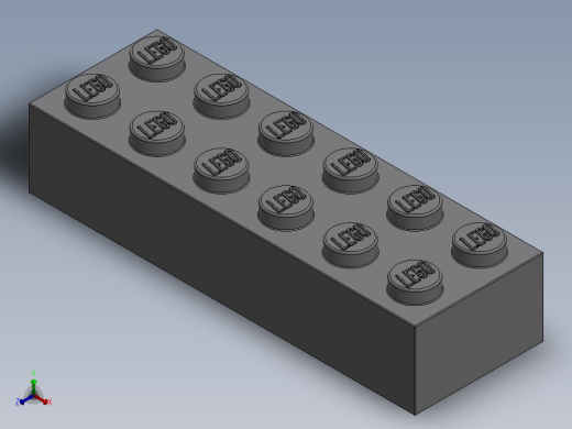 乐高套装 4421基本积木-4211795 - 2456 - 44237 Medium Stone Grey Brick 2 x 6.SLDPRT