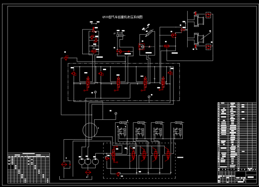 QY20型汽车起重机液压系统图及零件图后支腿装配图13张缩略图
