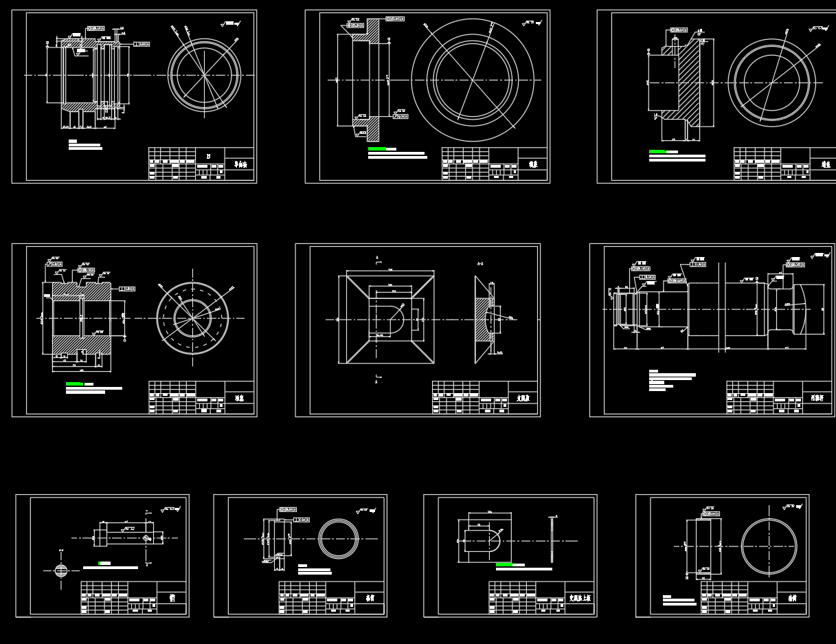 QY20型汽车起重机液压系统图及零件图后支腿装配图13张