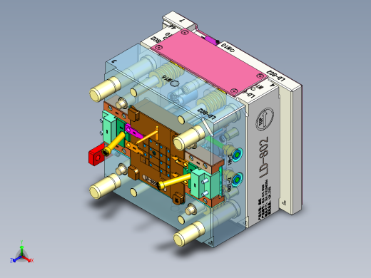 2525-CI-公模滑块带限位夹-机嘴偏心主视缩略图