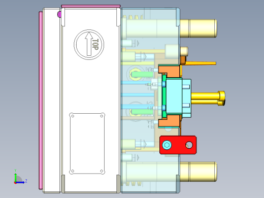 2525-CI-公模滑块带限位夹-机嘴偏心左视缩略图