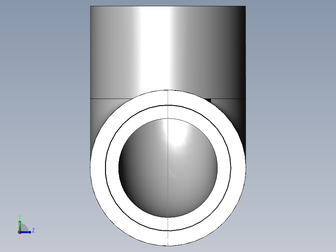 PVC管件-1.5 in elbow前视图