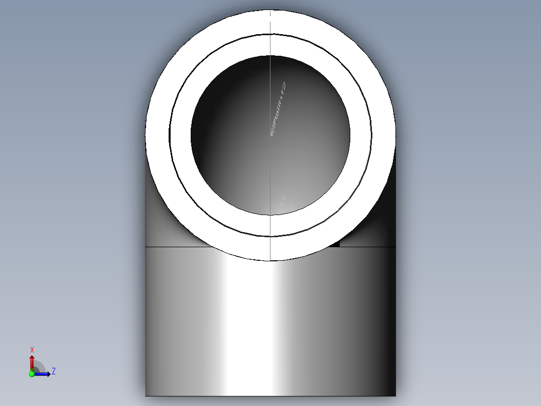 PVC管件-1.5 in elbow俯视图