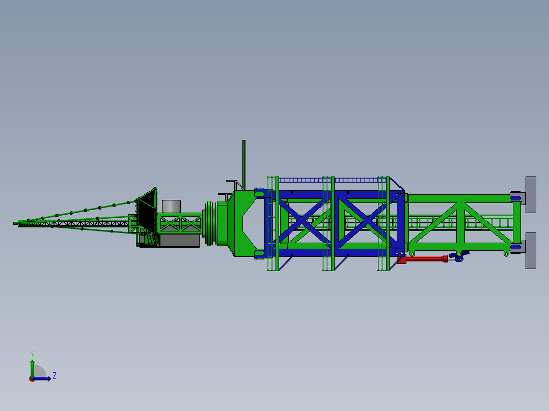 塔式起重机左视图
