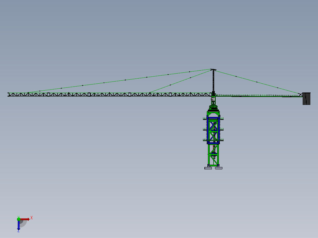 塔式起重机俯视图