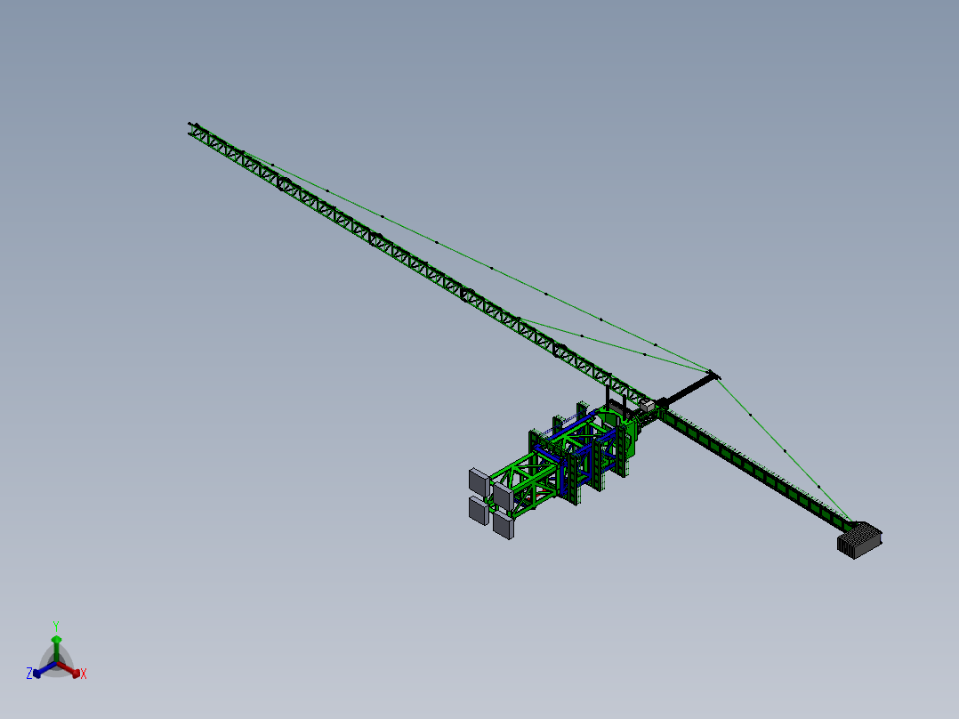 塔式起重机正等轴测图