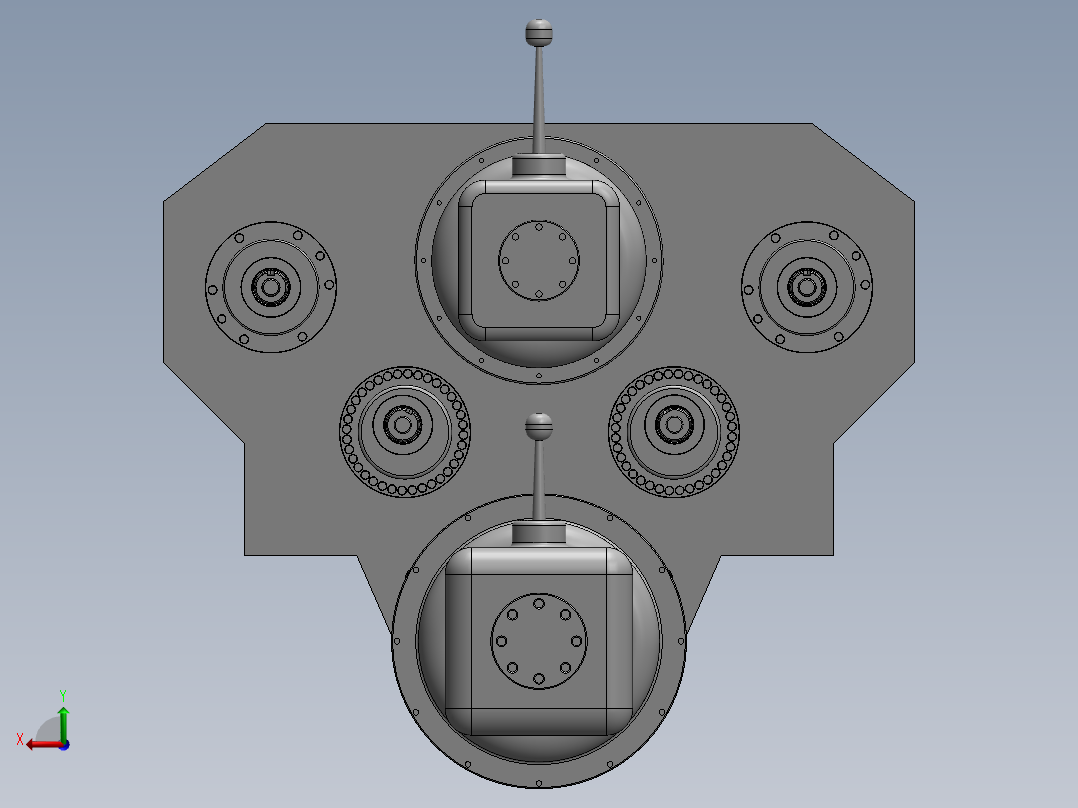 30T水井钻机3D数模图纸 Solidworks19设计后视图