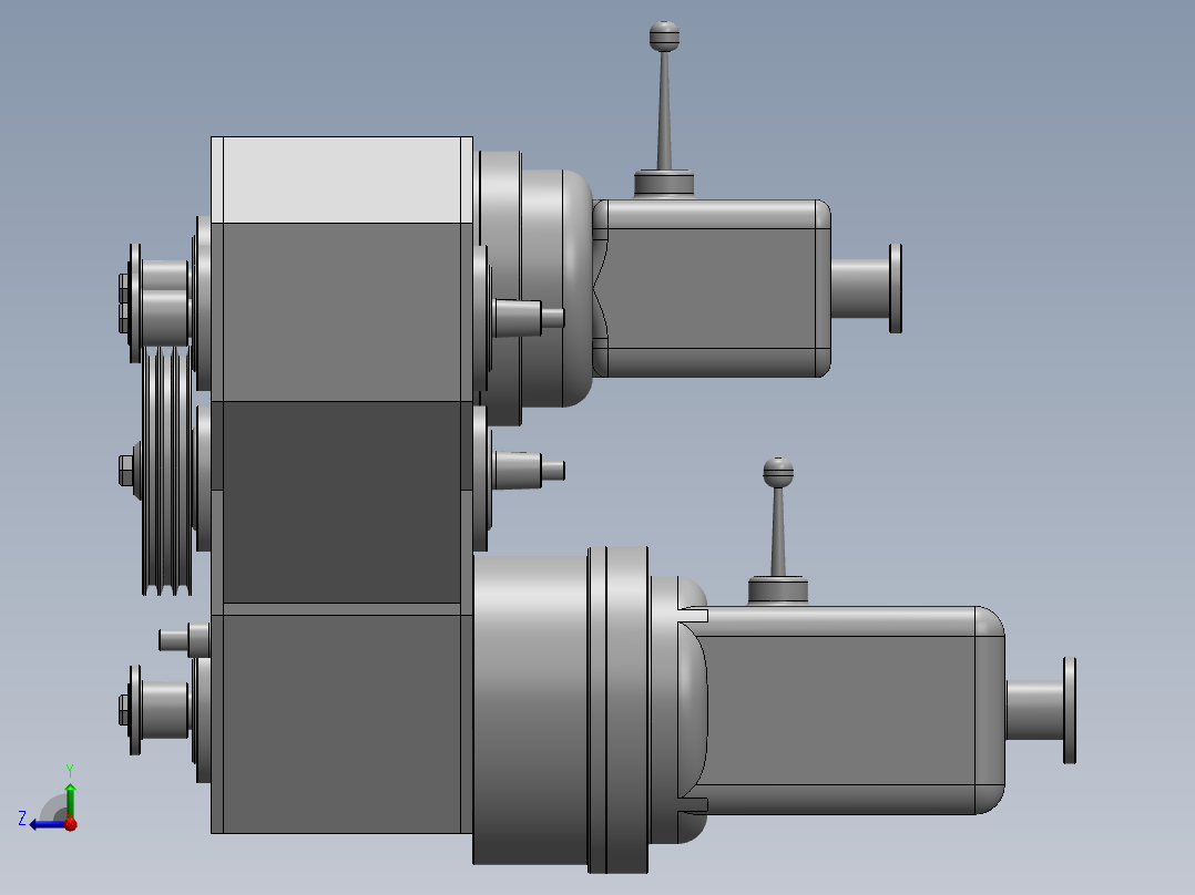 30T水井钻机3D数模图纸 Solidworks19设计右视图
