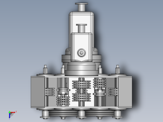 30T水井钻机3D数模图纸 Solidworks19设计俯视缩略图