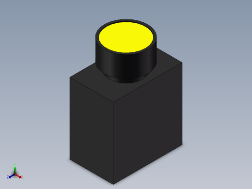 按钮（黄色） B22-GA11-511-0_2正等轴测缩略图