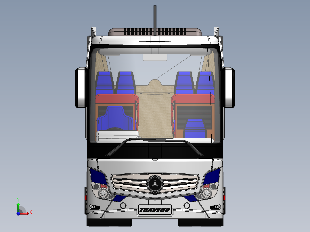 客车、公交车(42)前视图