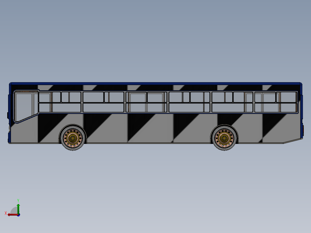 客车、公交车(40)后视图