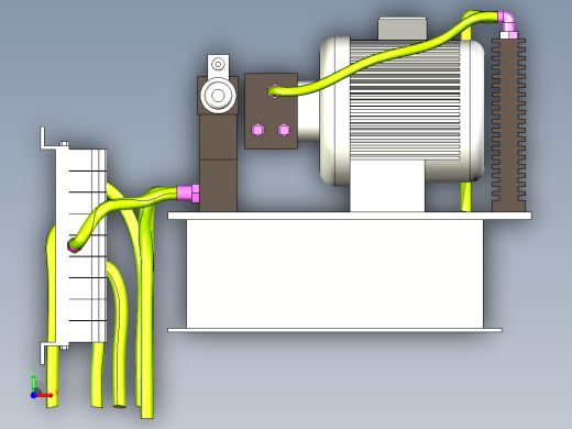 超小型液压系统集成设计前视缩略图