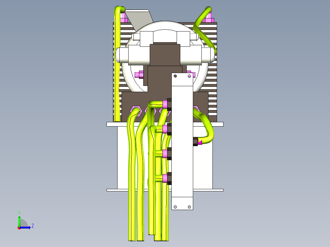 超小型液压系统集成设计左视图