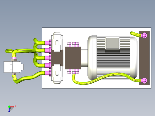 超小型液压系统集成设计俯视缩略图