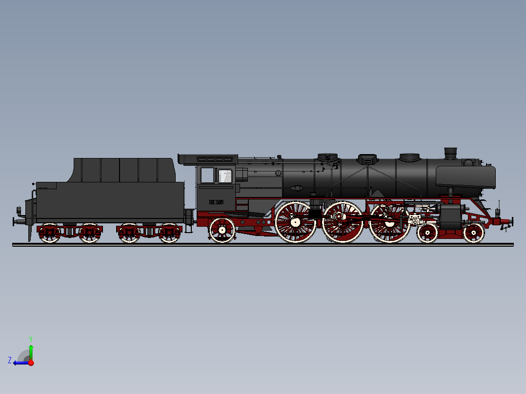 火车、动车、高铁(59)右视图