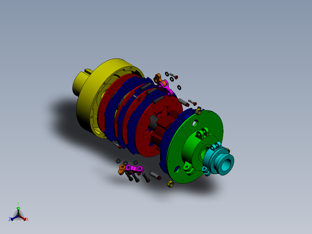 离合器(6)正等轴测图