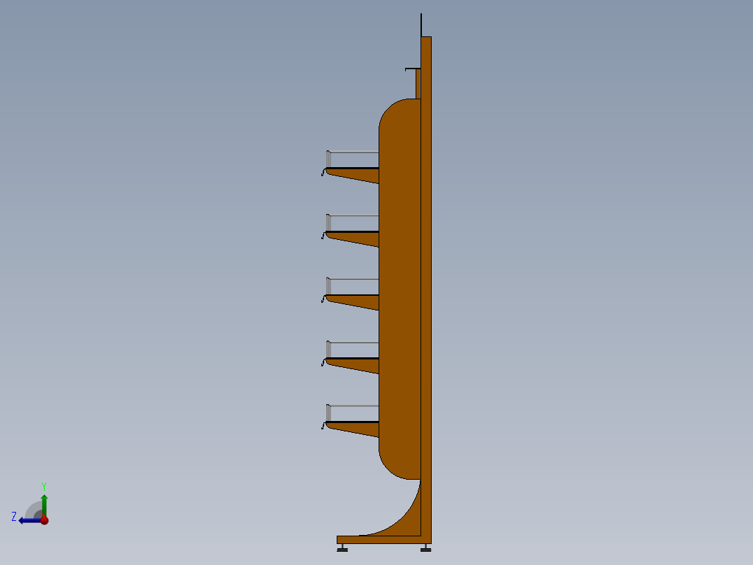 货架、商店展示架右视图