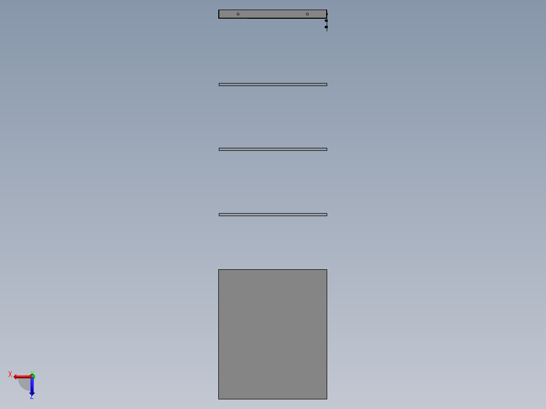 货架、商场货架柜前视图