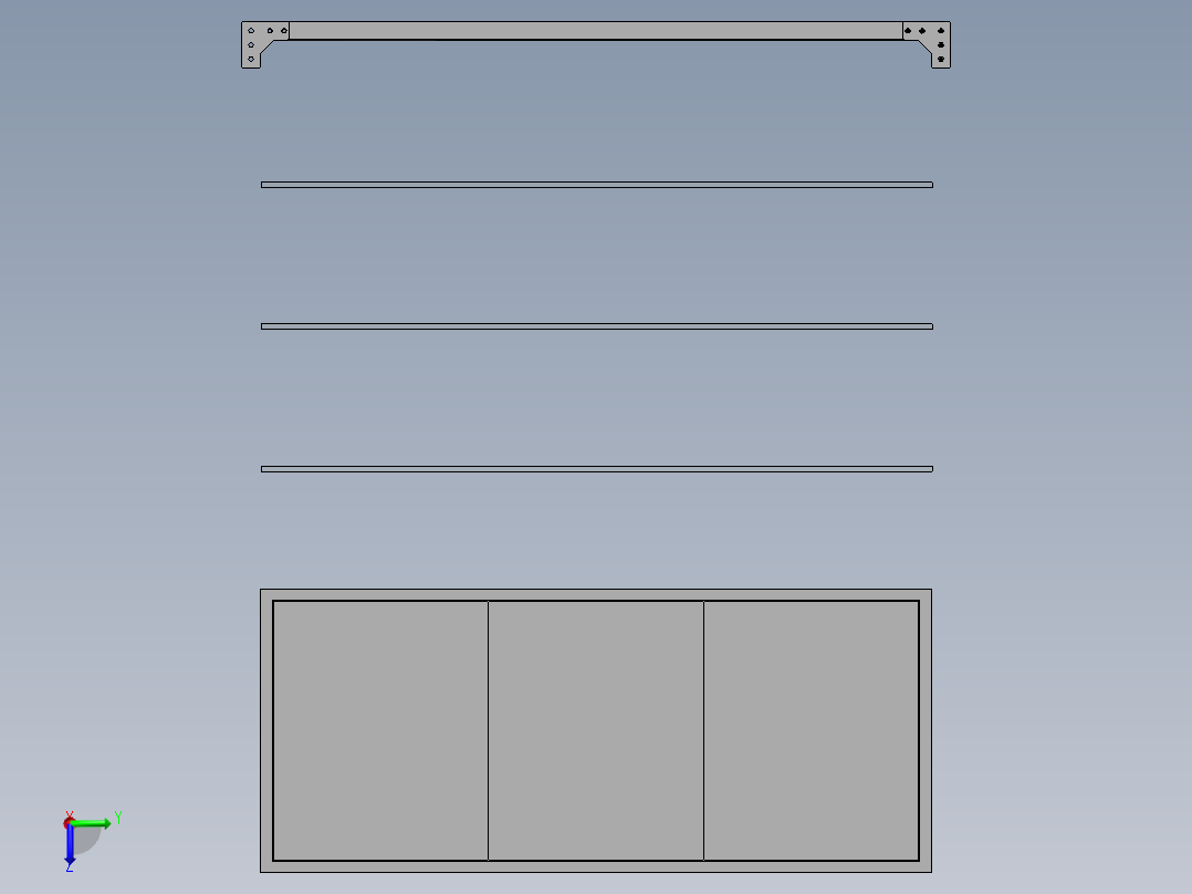 货架、商场货架柜右视图