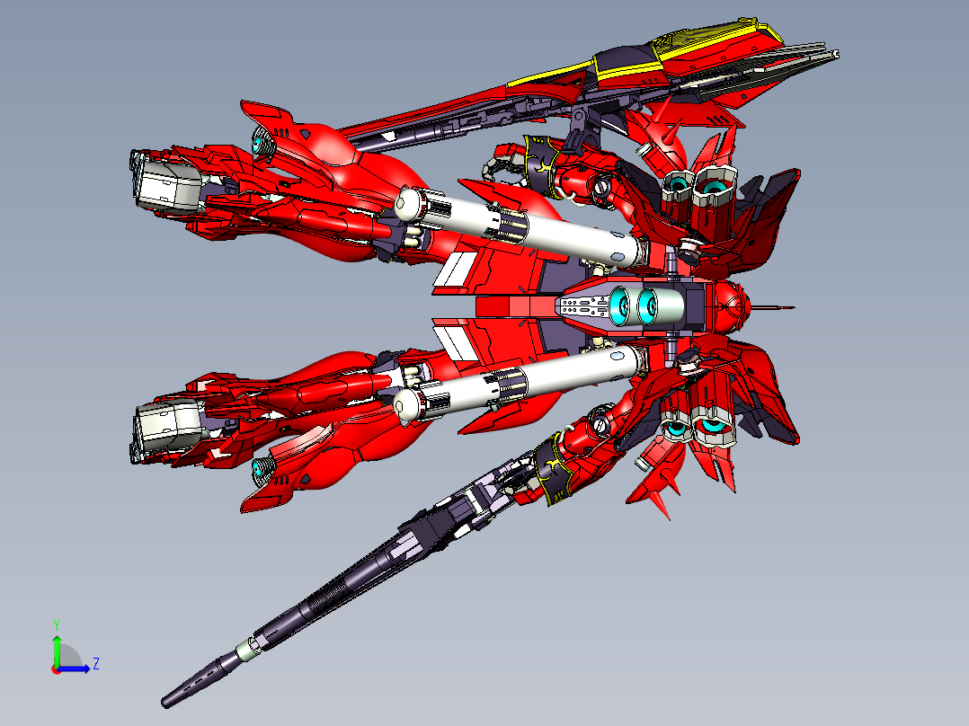 机动战士高达独角兽MSN-06S左视图