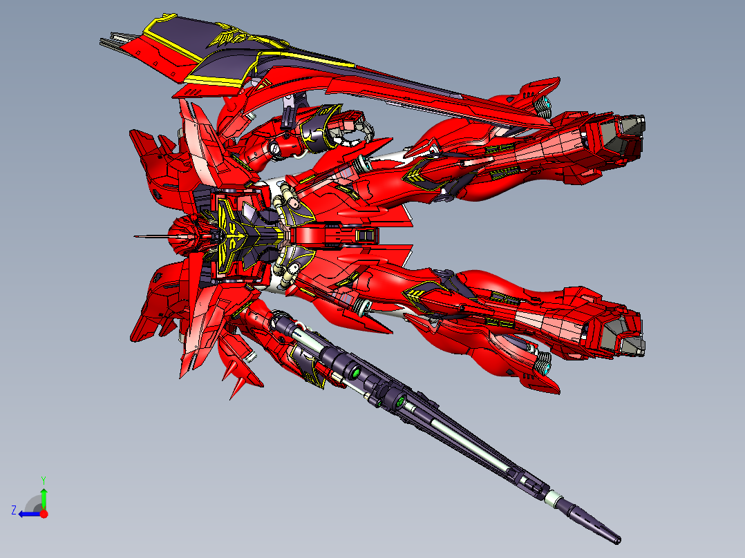 机动战士高达独角兽MSN-06S右视图