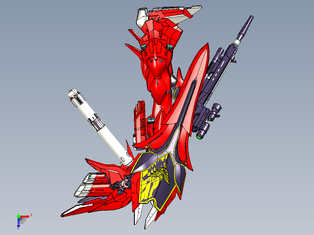 机动战士高达独角兽MSN-06S俯视图