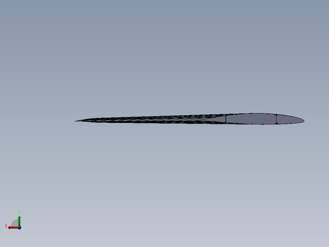 机翼设计 NACA 65410后视图
