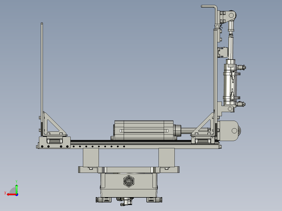 机器人用码垛夹具双工位后视图