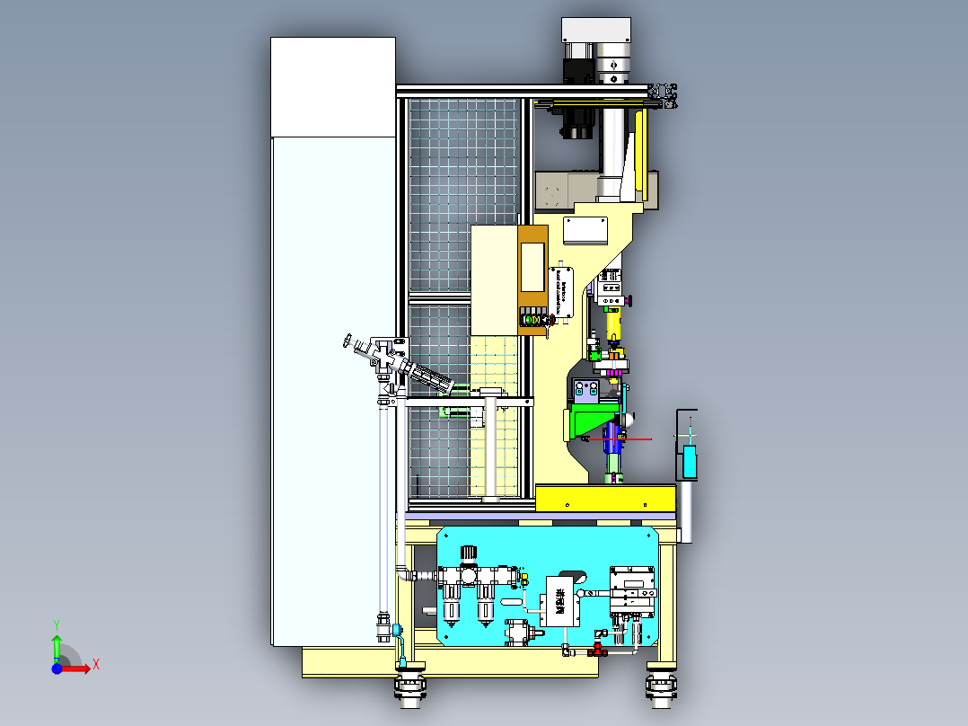 转向器轴承压装及护管翻边设备前视图