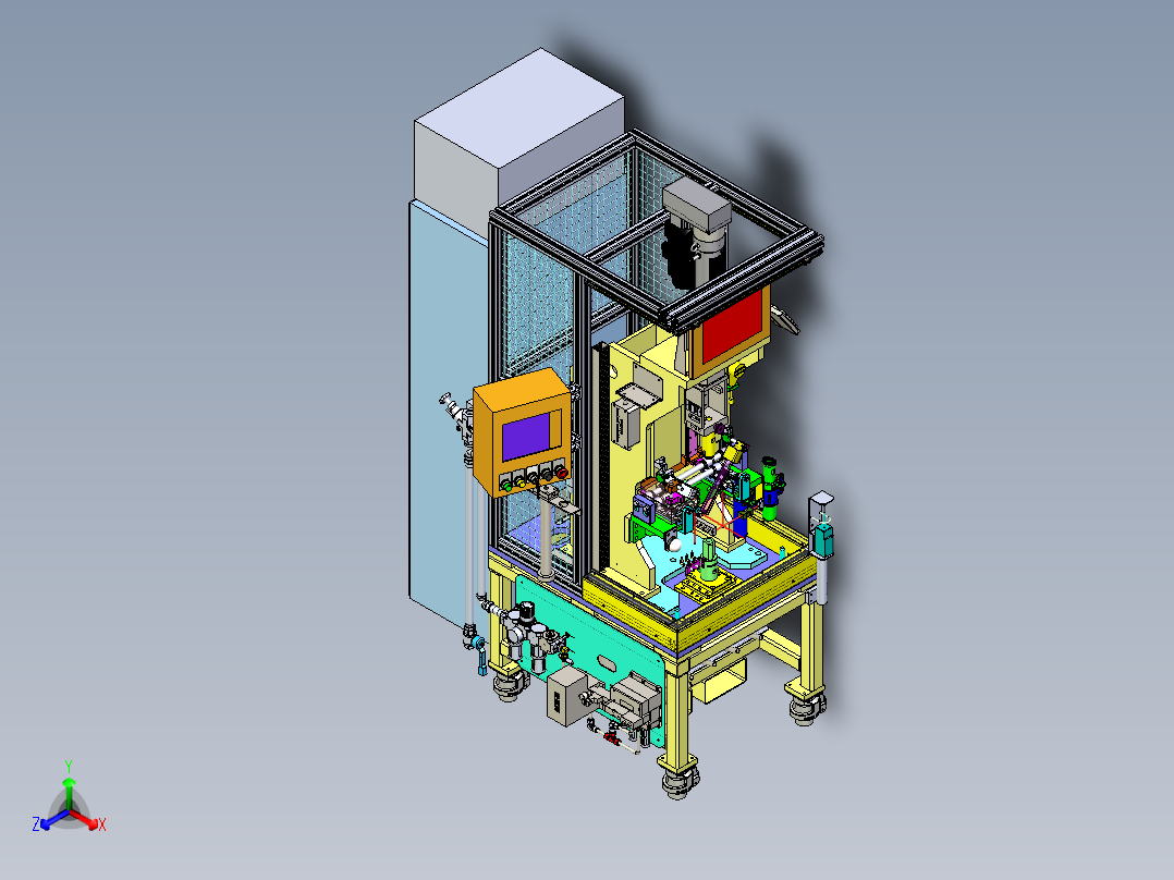 转向器轴承压装及护管翻边设备正等轴测图